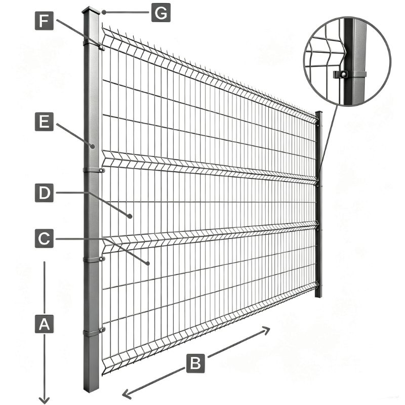 Curvy Welded Fence