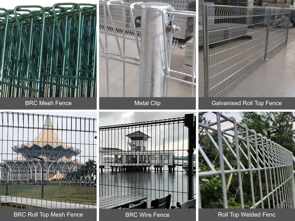 Galvanized BRC Roll Top Welded Mesh Fence Panels Galvanized BRC Roll Top Welded Mesh Fence Panels