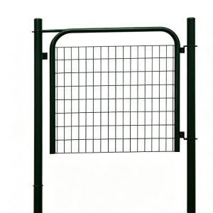 Green powder coated welded wire mesh garden single gate for backyard