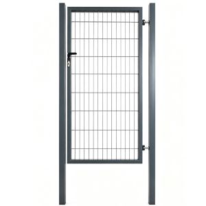 Green powder coated welded wire mesh garden single gate for backyard