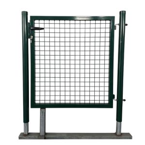 Green powder coated welded wire mesh garden single gate for backyard