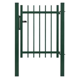 Green powder coated welded wire mesh garden single gate for backyard