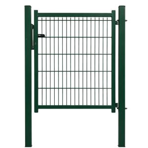 Green powder coated welded wire mesh garden single gate for backyard