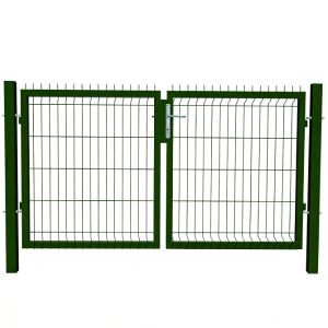 Green powder coated welded wire mesh garden single gate for backyard